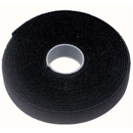 Ruban-crochets pour "couverture paille", 5 cm x 25 m (noir)